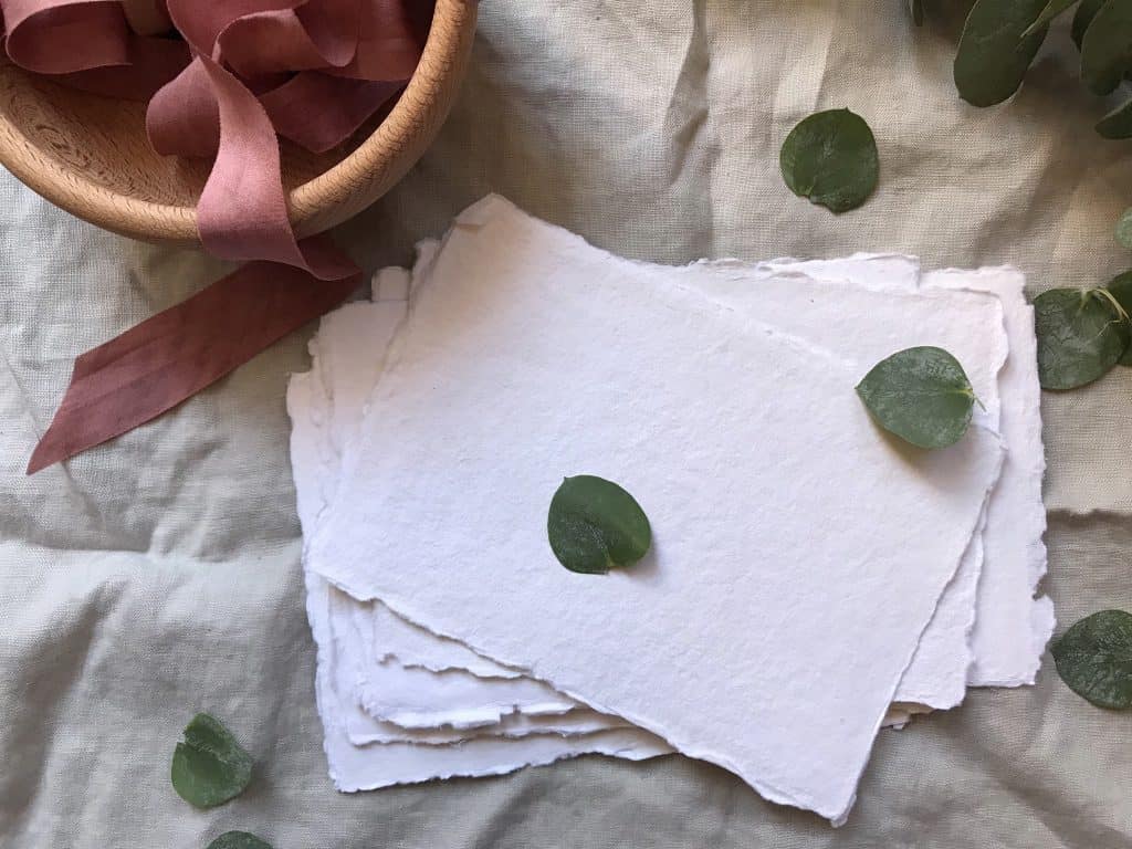 handmade paper with deckled edges