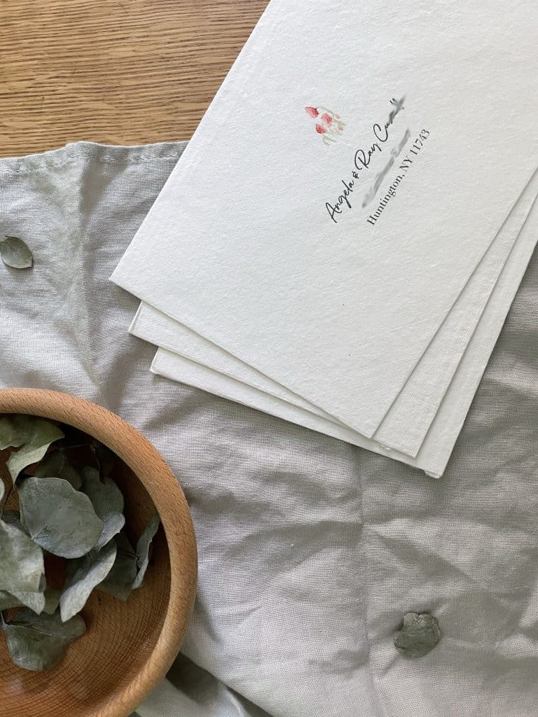 printed handmade envelopes with addresses