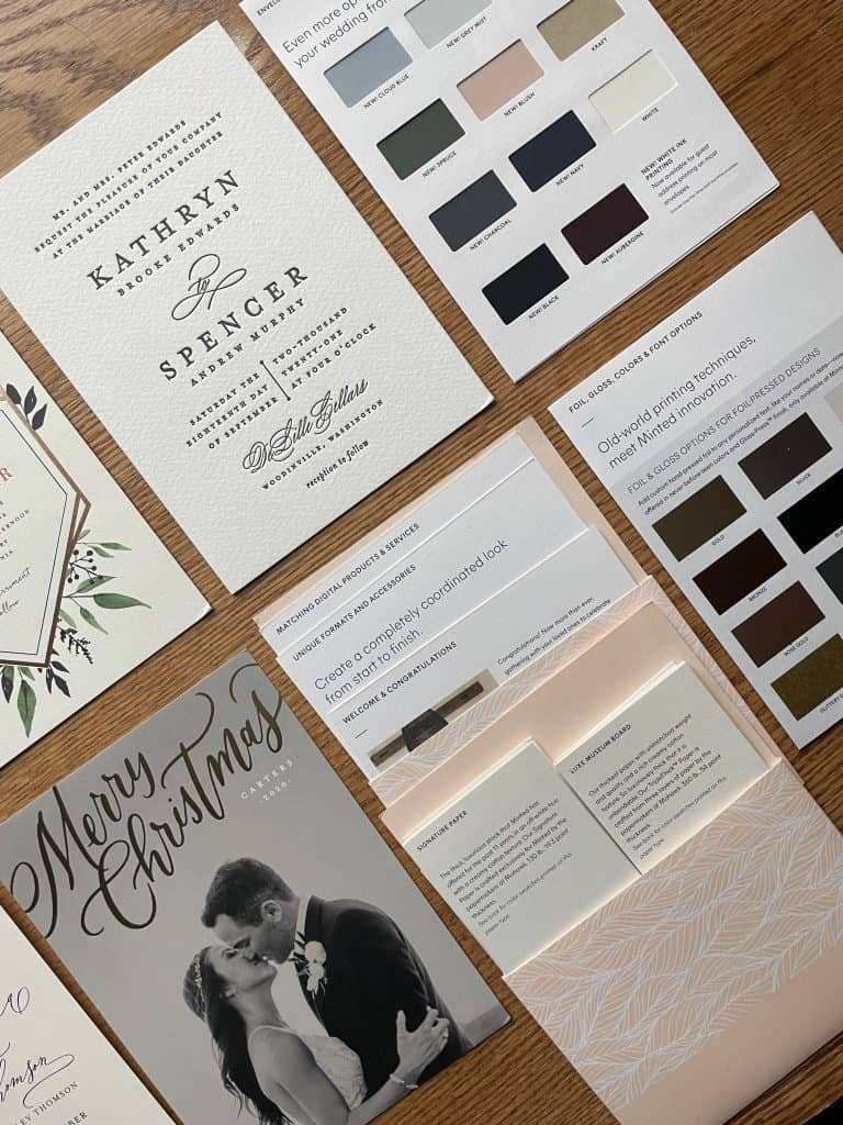 minted wedding invitation samples