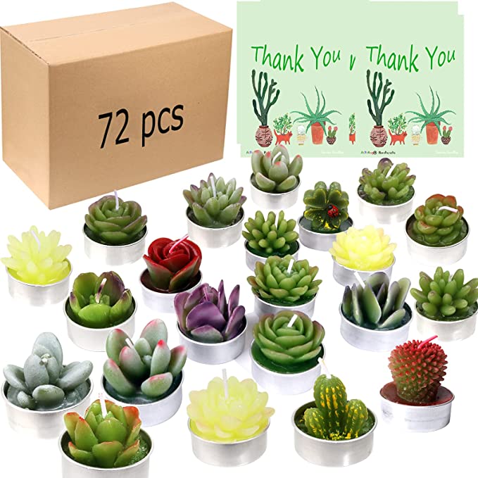 candles shaped like succulents